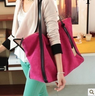 歐美2013新款時尚磨砂大包超大旅行包手提單肩包女包廠傢批發女包工廠,批發,進口,代購