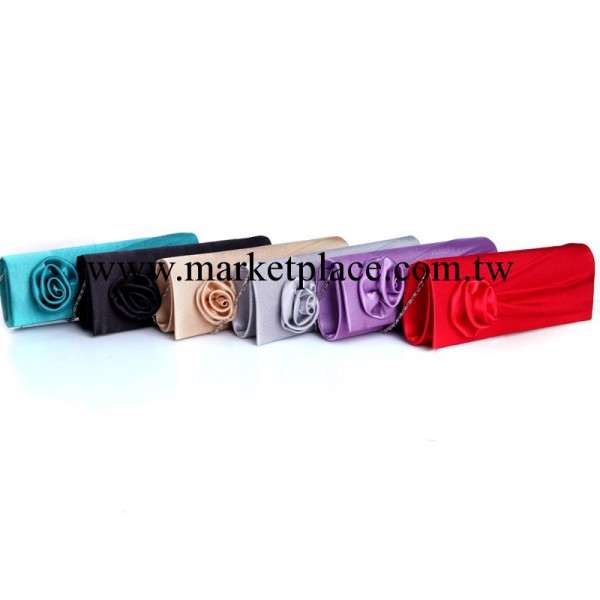 淘寶爆款女士手拿包 2013新款手抓包 綢緞玫瑰花晚宴包批發1003工廠,批發,進口,代購