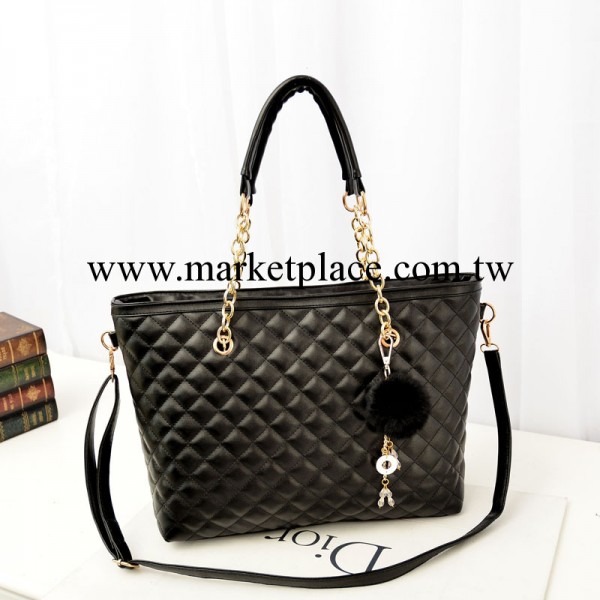 特價批發 新款女包歐美時尚繡線菱格包復古鏈條包掛墜單肩斜挎包工廠,批發,進口,代購