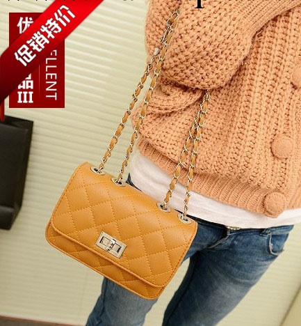 女包休閒包批發小香黑色菱格鏈條時尚迷你韓版斜跨單肩手拿女包工廠,批發,進口,代購