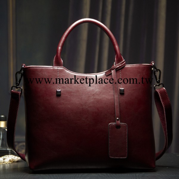 新款手提包單肩斜跨真皮女包牛皮潮包時尚復古女士包包廣州批發工廠,批發,進口,代購