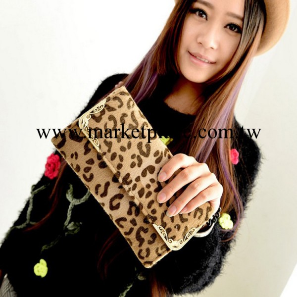 莎瑪特新款錢包時尚鏈條金屬花邊女包韓版馬毛手拿包批發工廠,批發,進口,代購