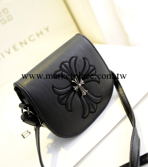 2014春季新款pu刺繡十字架半圓手拿包 時尚個性單肩斜跨小包批發工廠,批發,進口,代購