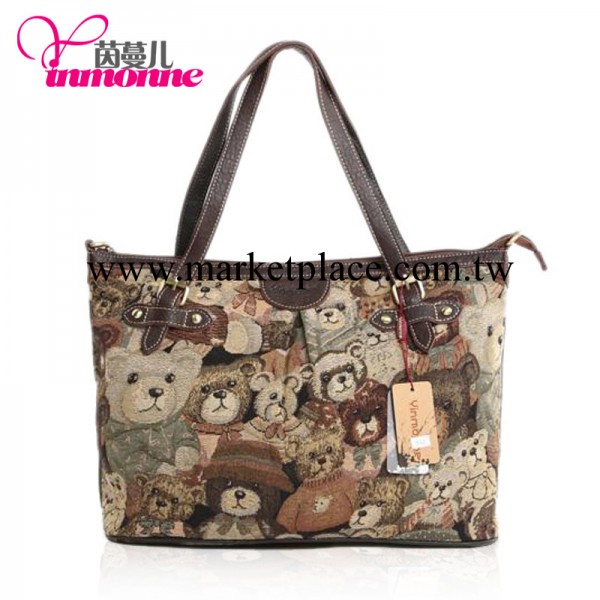 新年促銷女包 女士休閒手提包 學生式斜挎包 卡通帆佈單肩包工廠,批發,進口,代購