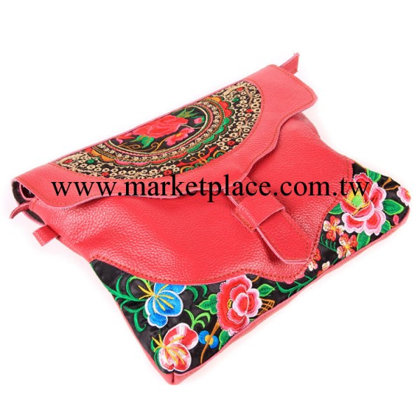原創民族風斜挎包 女士時尚百搭繡花真皮斜挎包 廠傢貨源直銷工廠,批發,進口,代購