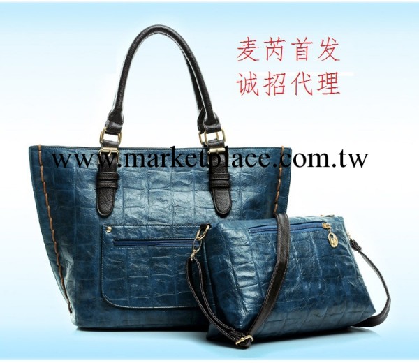 2013熱銷潮包油蠟皮子母兩件套單肩手提斜跨女包 廠傢批發工廠,批發,進口,代購