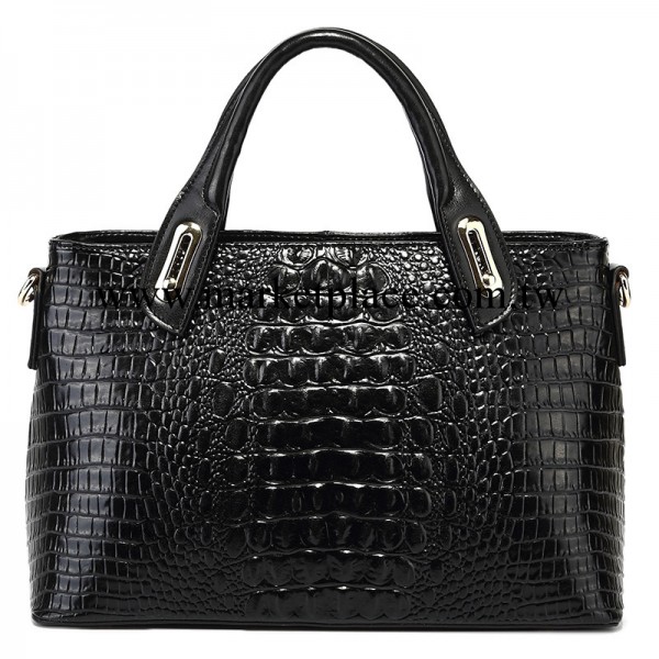 2014新款高檔鱷魚紋牛皮真皮女包手提單肩斜背包包 潮包中包工廠,批發,進口,代購