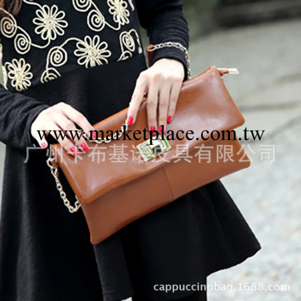 2014韓版新款女款牛皮真皮女包手拿包手抓包手包單肩斜跨小包批發工廠,批發,進口,代購