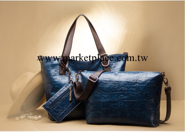 威帝保羅女士包包2013秋冬新款潮真皮頭層牛皮鱷魚紋單肩手提女包工廠,批發,進口,代購