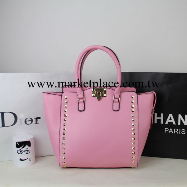 2014新款真皮女包 時尚休閒百搭羊仔紋柳釘手提包 新娘包 8043工廠,批發,進口,代購