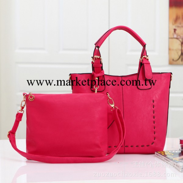 韓版新款熱銷女包批發 單肩女士皮包 斜跨子母包 三件套休閒女包工廠,批發,進口,代購