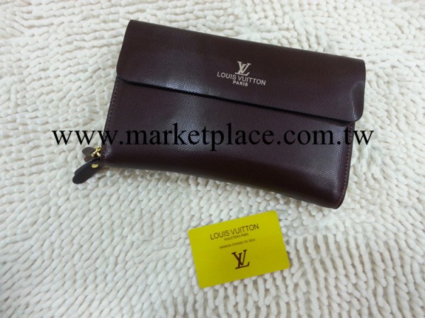 批發2013新品 男式手拿包 歐美時尚大牌手抓包 真皮手包 雙拉鏈包工廠,批發,進口,代購