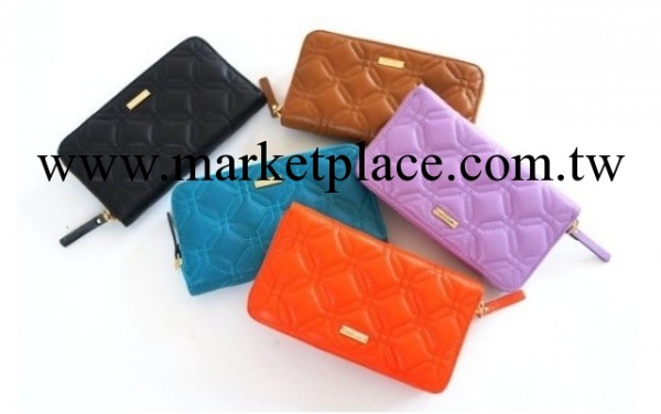 KS新款菱格女士錢包卡包純羊皮三色入性價比高手拿包工廠,批發,進口,代購