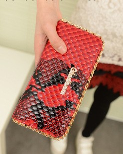 2013新款韓版女王范大氣蛇紋手拿包錢包卡包鱷魚紋手包工廠,批發,進口,代購