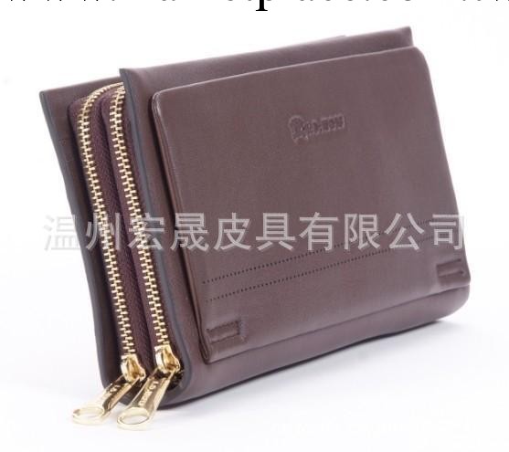 手拿包 男士真皮手拿包 典咖啡色 雙拉鏈 手拿包男士DW3002-2工廠,批發,進口,代購