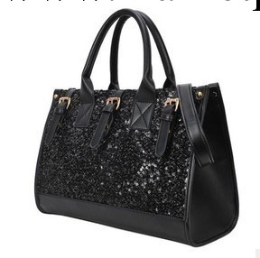 2013時尚潮流韓版新款亮片皮帶扣休閒手提單肩挎包女包 包包批發工廠,批發,進口,代購