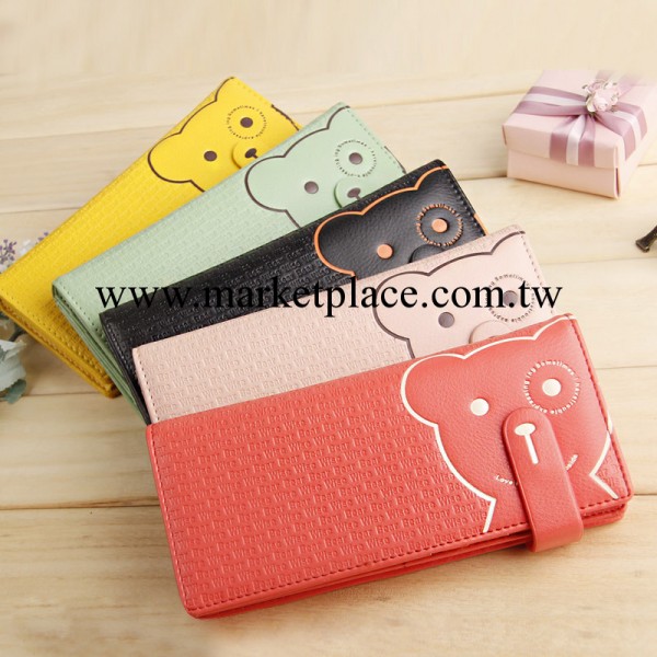 韓版新款錢包 時尚可愛智慧熊手拿包 女式潮卡通學生長款錢包工廠,批發,進口,代購