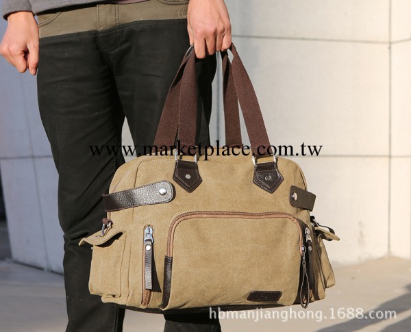 滿江紅 供應帆佈男單肩包批發男單肩包橫款休閒單肩包斜挎包工廠,批發,進口,代購