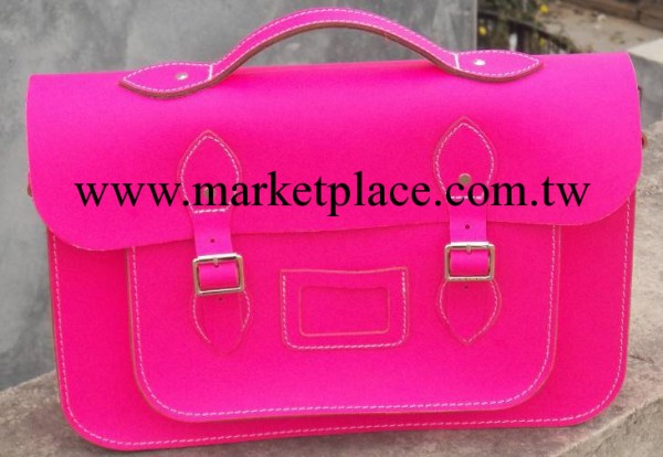 英倫復古斜挎多色13英寸熒光玫紅 樹膏牛皮劍橋包 郵差包 斜跨包工廠,批發,進口,代購