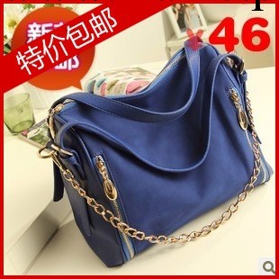 歐美包包2013韓版新款潮拼接磨砂皮女包單肩斜跨手提包女士包包郵工廠,批發,進口,代購