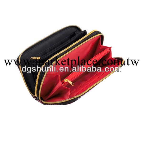 新款高檔蛇紋PU錢包韓版流行雙拉鏈零錢包多功能手拿包系列工廠,批發,進口,代購