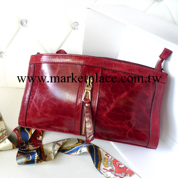 外貿出口新款真皮女包油蠟牛皮女士手拿斜跨休閒復古小包包批發工廠,批發,進口,代購