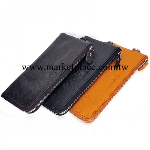 網店熱銷2014新款真皮男包手 男士手拿包 男款真皮手抓包 手感好工廠,批發,進口,代購