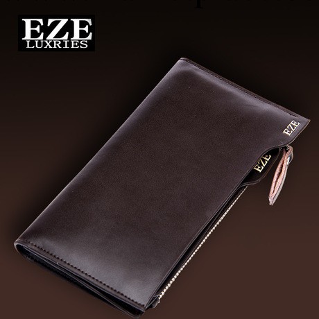 2014新品EZE真皮男士錢夾 時尚牛皮手拿包 多卡位錢包男包工廠,批發,進口,代購
