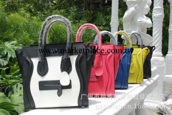 1118大促熒光色NANO 笑臉包囧包　裡外全真皮牛皮手提單肩女大包工廠,批發,進口,代購