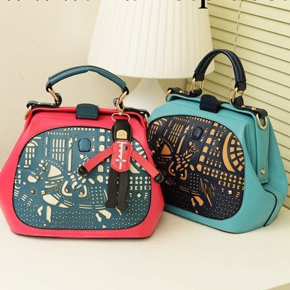 小王子鏤空包 2013新品拼色縫線復古小馬醫生包潮女包單肩手提包工廠,批發,進口,代購