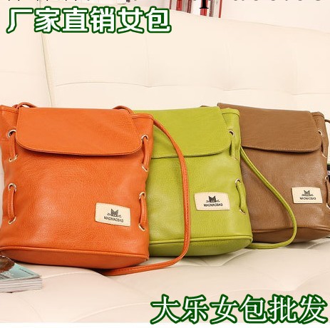 包包2013新款 潮女包日系復古可愛純色水桶糖果包單肩斜跨包批發工廠,批發,進口,代購