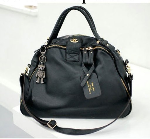 2013清新夏季色 韓版真皮女包高檔頭層牛皮 手提斜挎兩用女包包工廠,批發,進口,代購