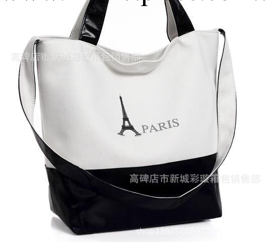 批發定做鐵塔包中性帆佈包 單肩斜跨包包 女帆佈包 歐美夏季新款工廠,批發,進口,代購