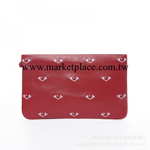 2014新款歐美手抓包真皮女士手拿包 羊皮手拿包 眼睛繡花工廠,批發,進口,代購