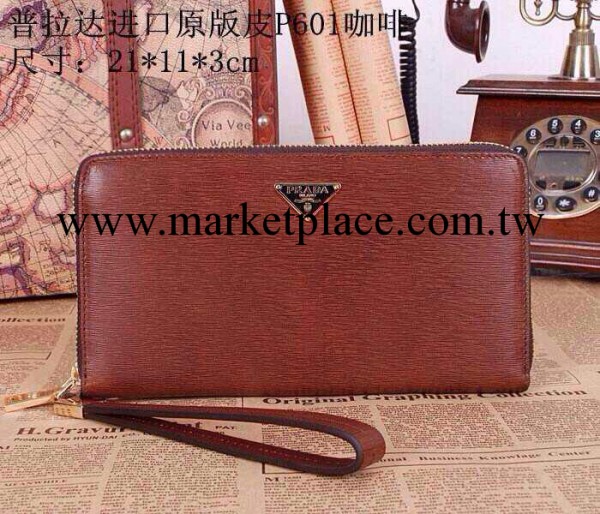 2014進口原版牛皮十字紋男士高端手拿包 錢包P601     21*11*3工廠,批發,進口,代購