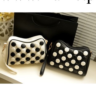 2013春季新款 糖果扣子棋盤式手拿斜跨單肩包撞色包女包 批發工廠,批發,進口,代購