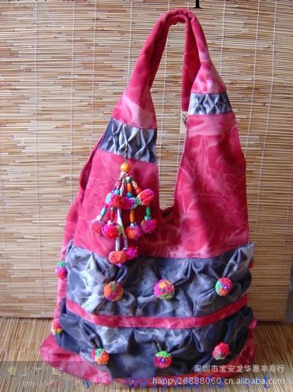 新款【B222黑+紅底】單肩時尚包 休閒單肩繡花包 時尚佈藝工廠,批發,進口,代購