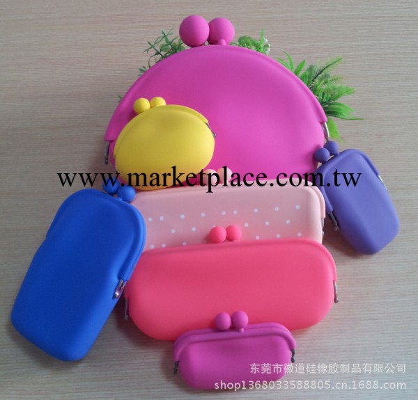 矽膠零錢包 圓形立體玫瑰花錢包手拿包化妝包  玫瑰花錢包工廠,批發,進口,代購