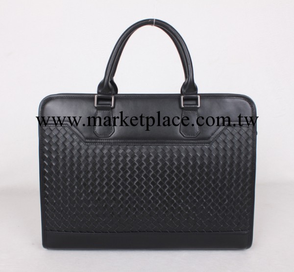 手工編織新款男士手提包 5090-1黑色橫款公文包 兩用包肩帶可拆卸工廠,批發,進口,代購