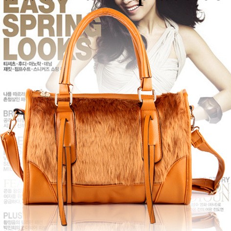 【雄星包】冬季女包新款毛毛包批發品牌防真毛女裝手提包網銷爆款工廠,批發,進口,代購