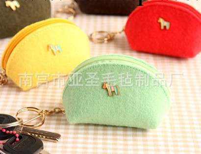 小馬餃子造型毛氈零錢包 可愛時尚鑰匙包雜物包袋手拿包工廠,批發,進口,代購