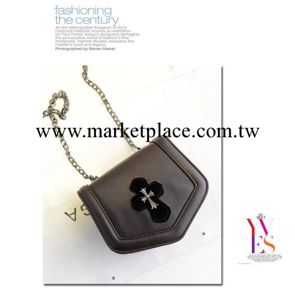 2013新款 歐美大牌 克羅心十字架馬毛鏈條單肩斜挎包迷你小包工廠,批發,進口,代購