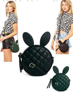 歐美ASOS訂單 超萌兔子耳朵菱形小包 貓耳立體造型圓包斜跨包復古工廠,批發,進口,代購