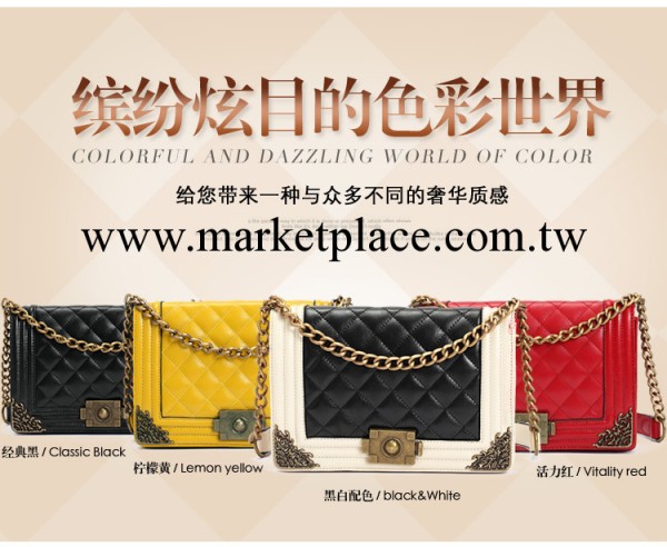 批發真皮女包 菱格紋鏈條單肩包2013新款潮女包 斜跨女士包包女包工廠,批發,進口,代購