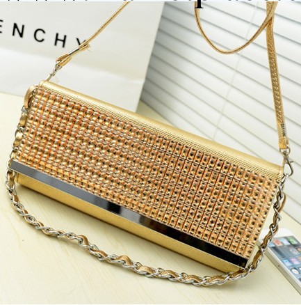 新款鑲鉆水鉆鏈條手包晚宴手拿包手提單肩斜跨女士小包工廠,批發,進口,代購