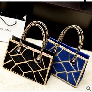 包包2013新款潮歐美時尚馬毛拼接定型包韓版女士單肩斜跨手提女包工廠,批發,進口,代購