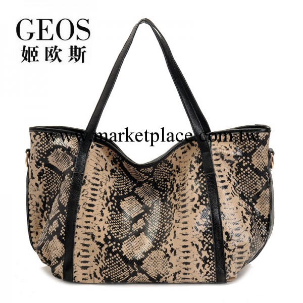 廣州真皮女包 歐美品牌休閒蛇紋牛皮女士手提包 淘寶爆款廠傢批發工廠,批發,進口,代購