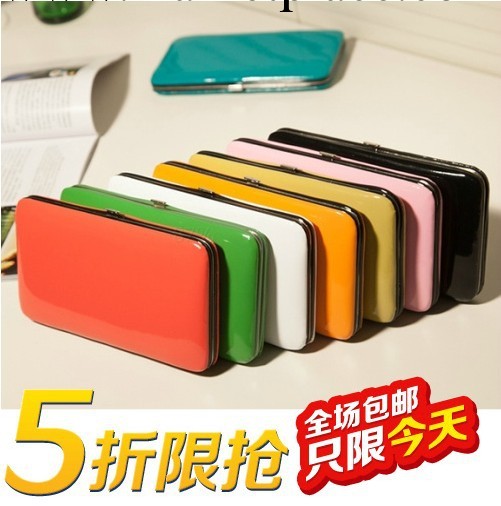 笑微正品！鉛筆盒錢包 韓版女士包 簡約糖果色撞色錢夾購物手包小工廠,批發,進口,代購