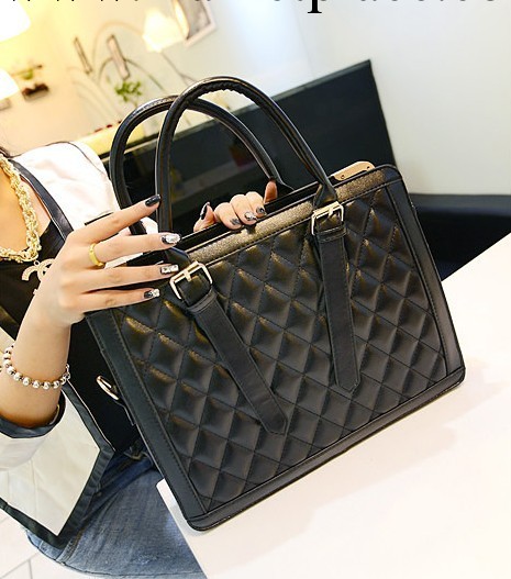 女包包2013新款歐美大牌潮流菱格手提包單肩斜跨大包包復古小香風工廠,批發,進口,代購