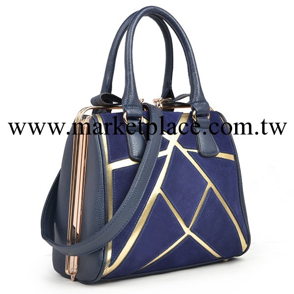 磨砂皮拼接包 2014新款女包 歐美復古女士手提包 單肩斜跨夾子包工廠,批發,進口,代購